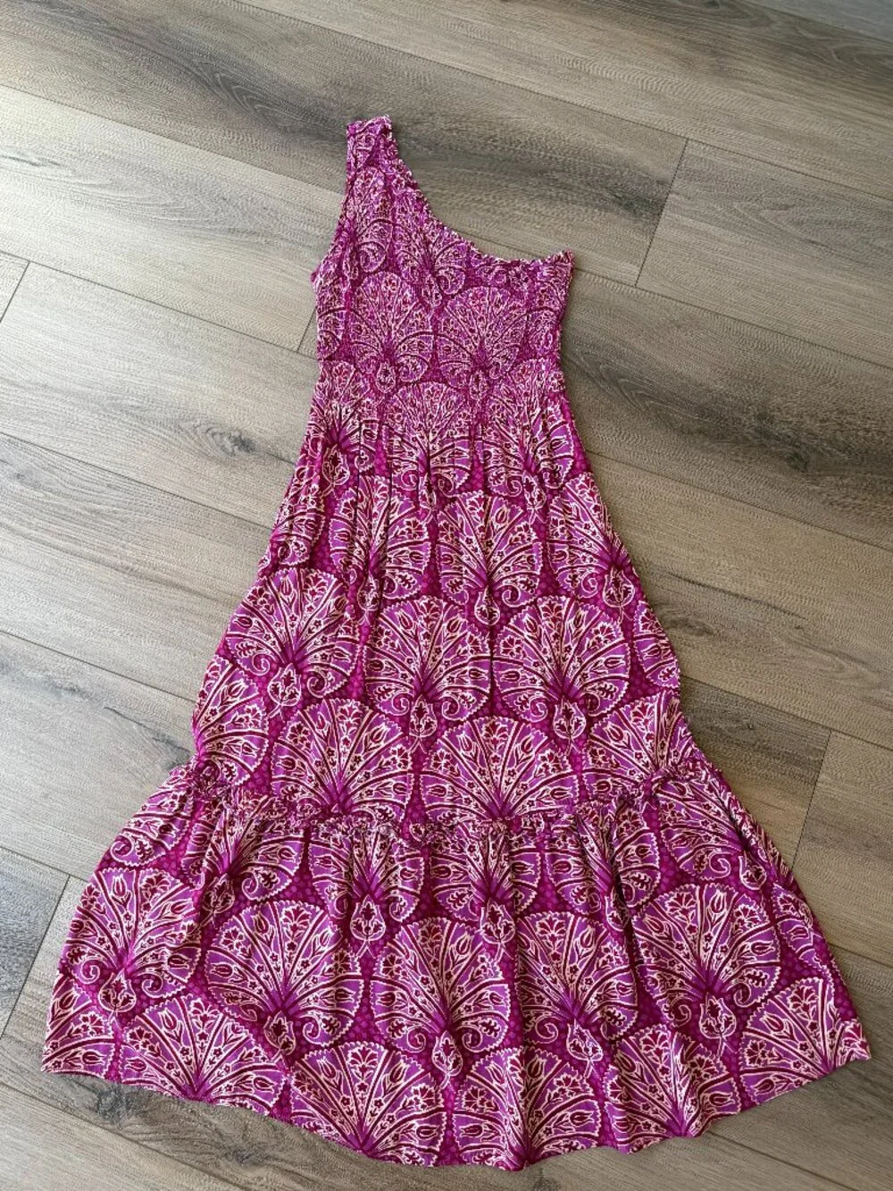 Knox Rose One Shoulder Pink Print Dress S - Picture 1 of 7
